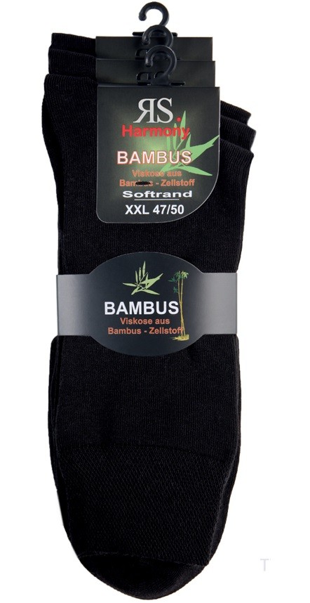 Pánské nadměrné bambusové ponožky bez gumiček RS