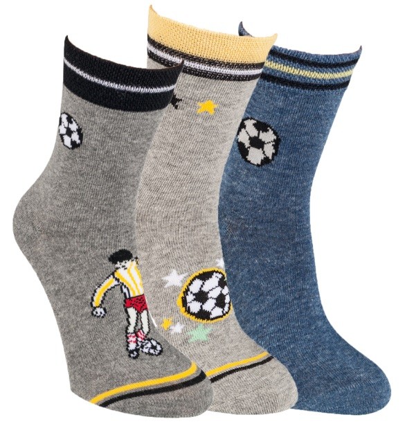 Chlapecké bavlněné barevné vzorované ponožky RS