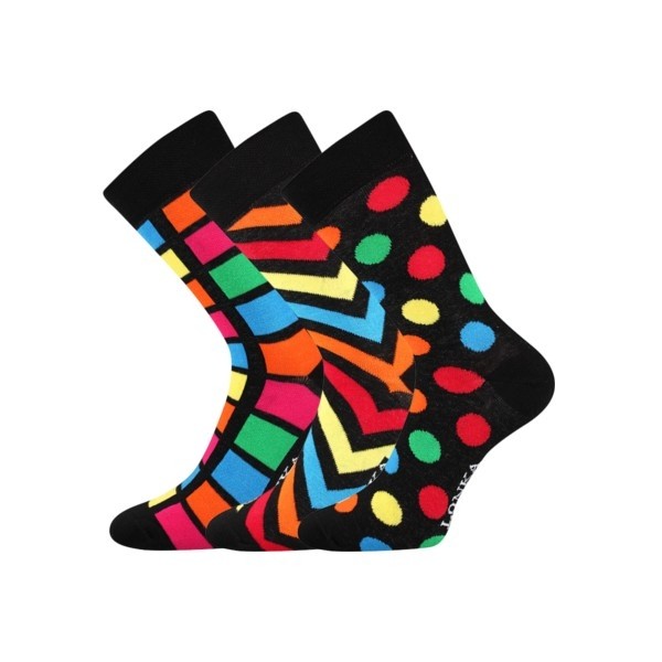 WOODOO barevné ponožky Lonka - BLACK