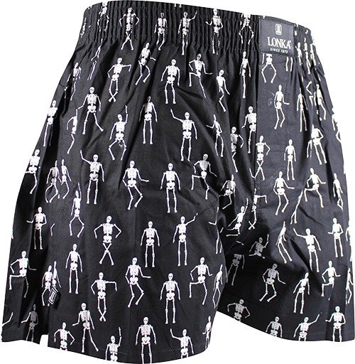 JACK boxers pánské bavlněné boxerky Voxx - vzor SKELETON