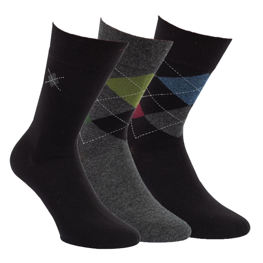 Pánské bavlněné módní vzorované ponožky RS