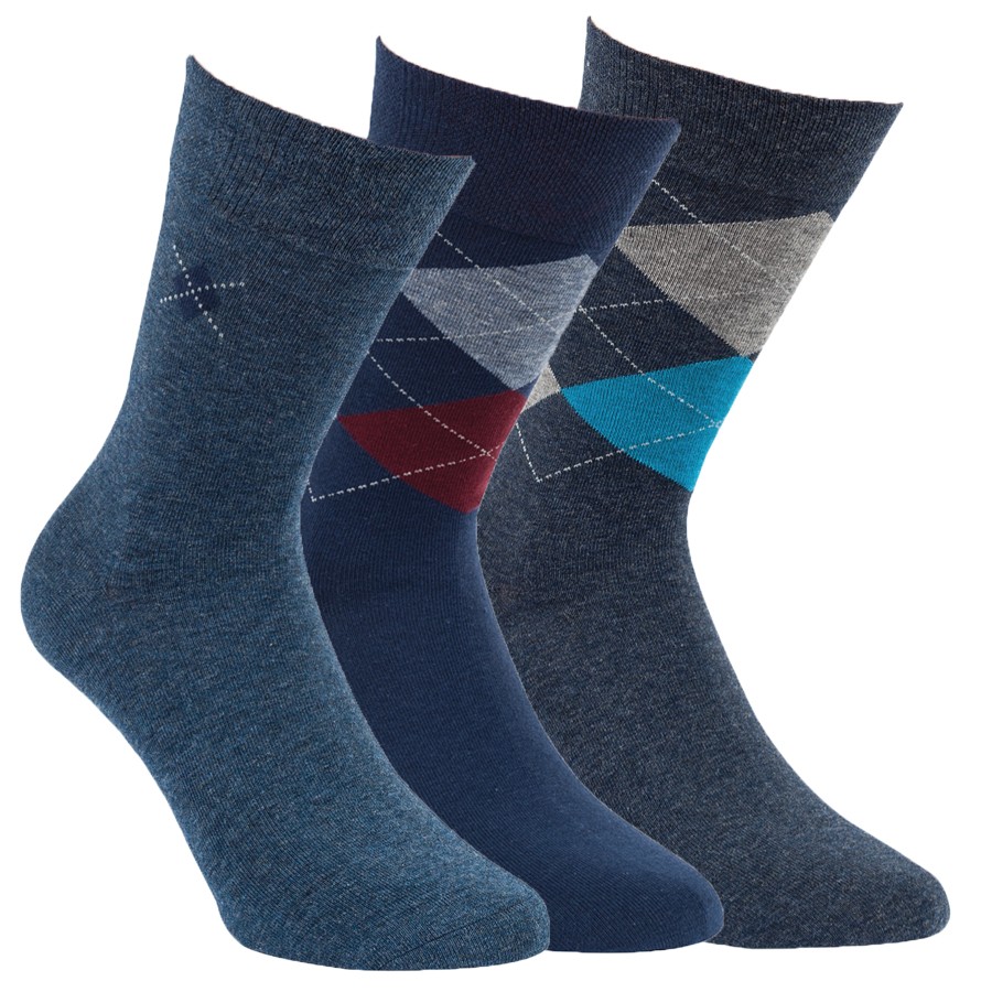 Pánské bavlněné módní barevné vzorované ponožky RS