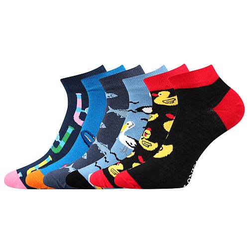 DABL kotníčkové veselé barevné ponožky Lonka - PELIKÁN