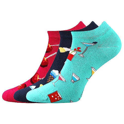 DEDON kotníčkové veselé barevné ponožky Lonka - LÍZÁTKA