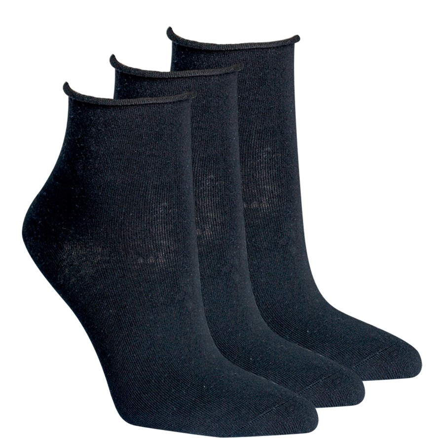 Unisex zdravotní kotníkové ruličkové ponožky extra volný lem RS