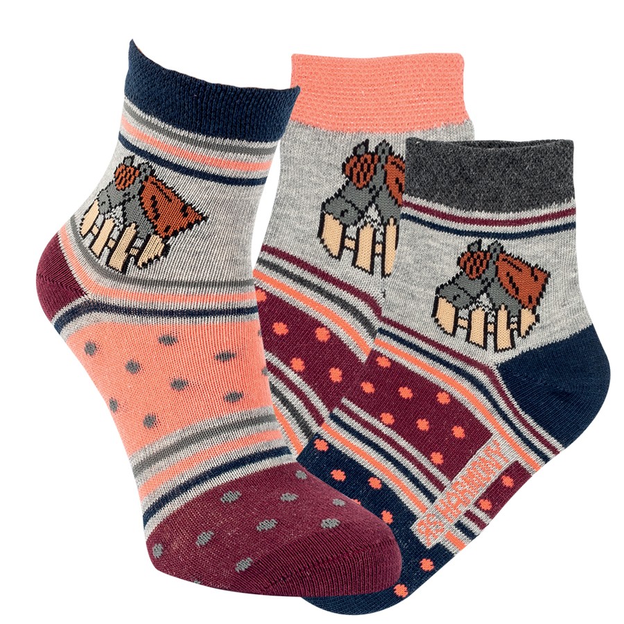 Dívčí bavlněné klasické vzorované ponožky RS