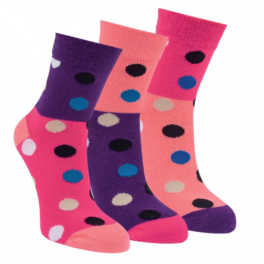 Dětské dívčí bavlněné vzorované ponožky RS
