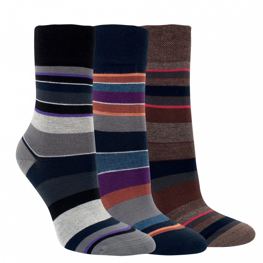 Bambusové barevné pruhované ponožky RS