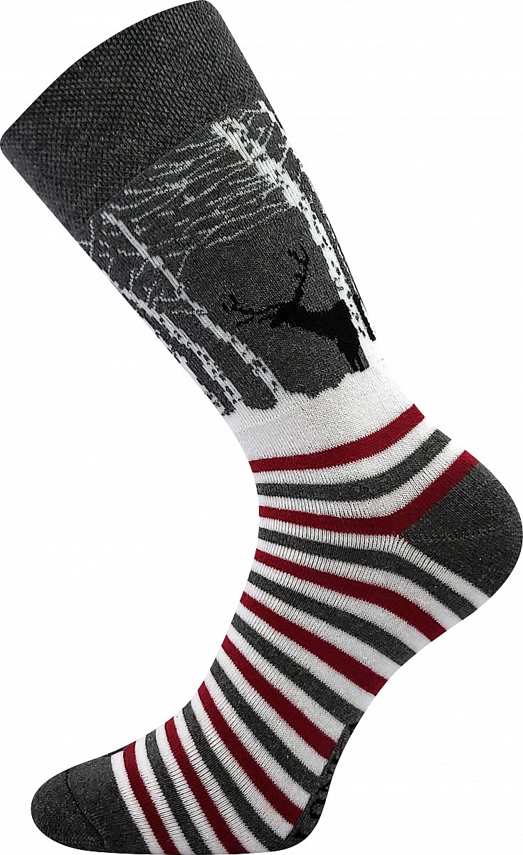 FROOLOO barevné teplé ponožky Lonka - JELEN