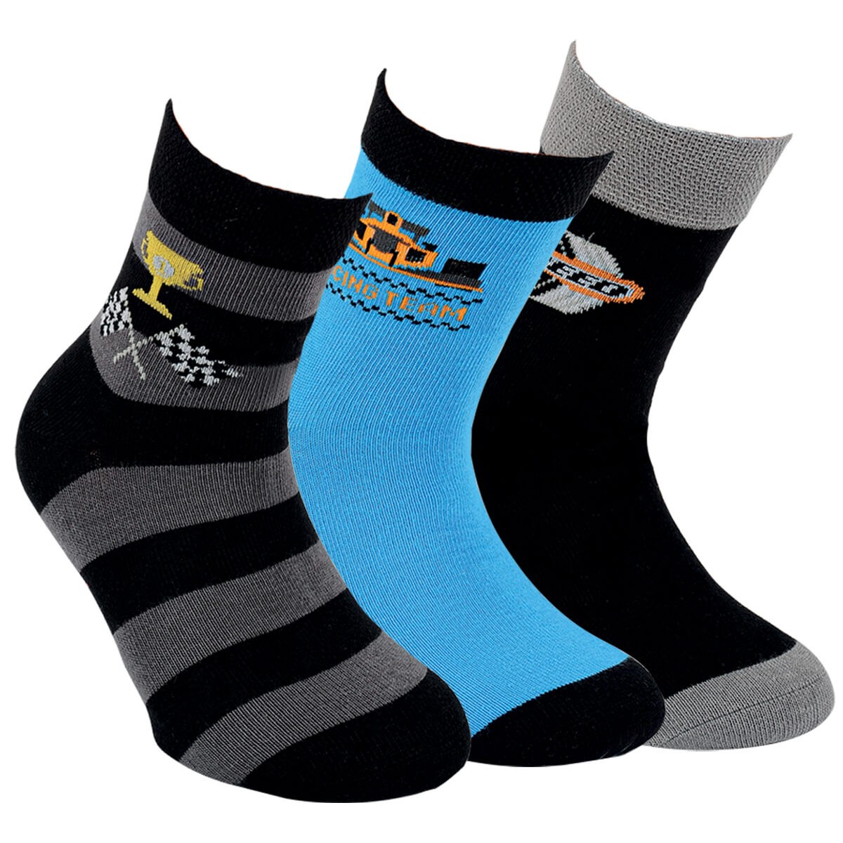 Dětské barevné bavlněné vzorované ponožky RS - FORMULE