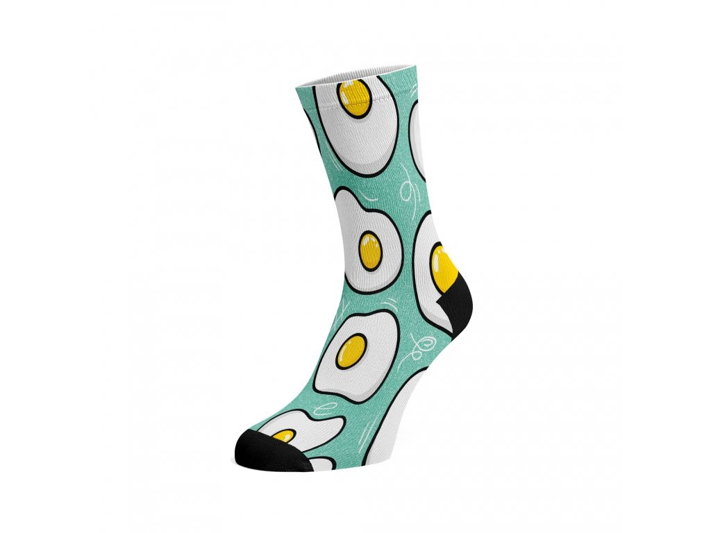 VAJÍČKO barevné potištěné bavlněné ponožky Walkee