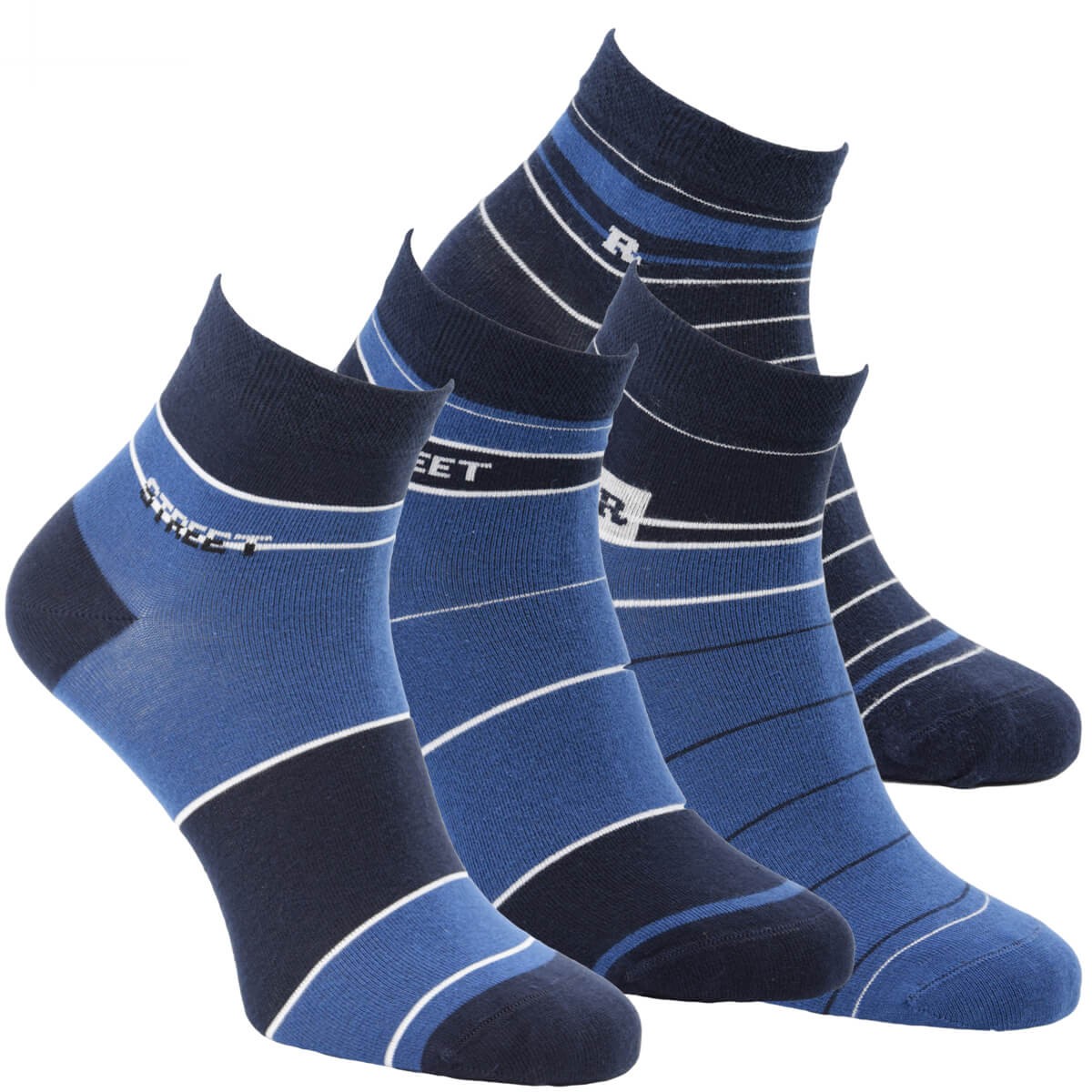 Pánské bavlněné kotníkové vzorované ponožky RS