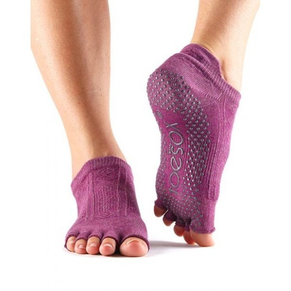 LOW RISE bezprstové protiskluzové ponožky ToeSox - VIOLET