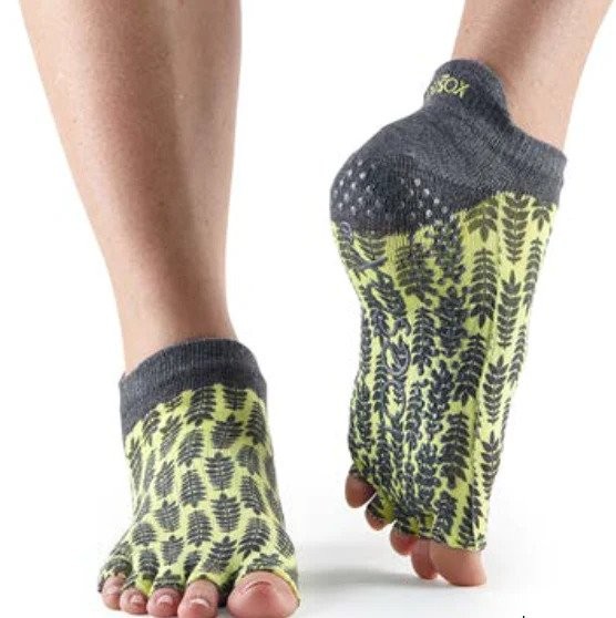 LOW RISE bezprstové protiskluzové ponožky ToeSox - CITRON