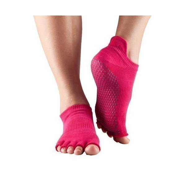 LOW RISE bezprstové protiskluzové ponožky ToeSox - FUCHSIA