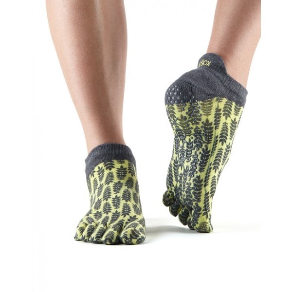 LOW RISE prstové protiskluzové ponožky ToeSox - CITRON