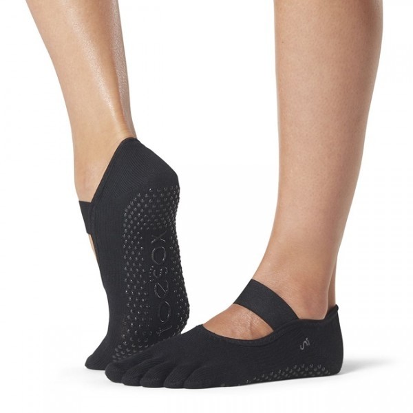 MIA prstové protiskluzové ponožky ToeSox - BLACK