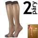 NYLON KNEE-SOCKS 2 páry 20 DEN punčochové podkolenky Lady B - KRABIČKA