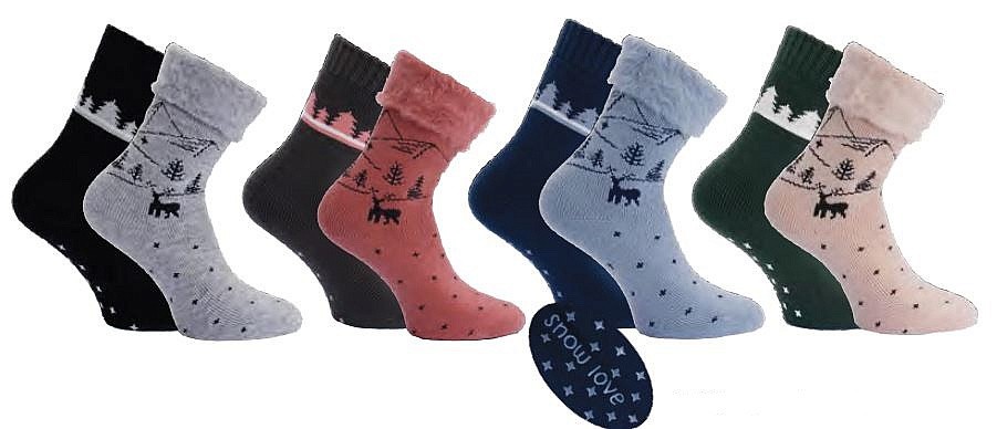 Dámské protiskluzové vánoční ponožky Trendy socks