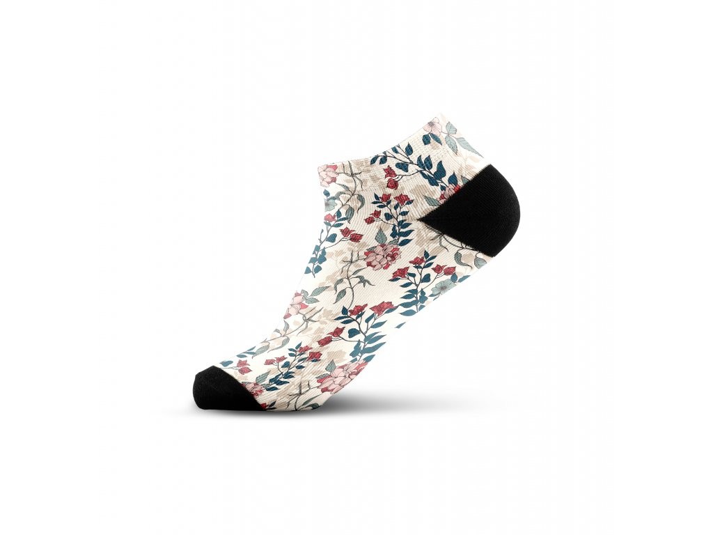 FLOWEE - K potištěné kotníkové veselé ponožky Walkee