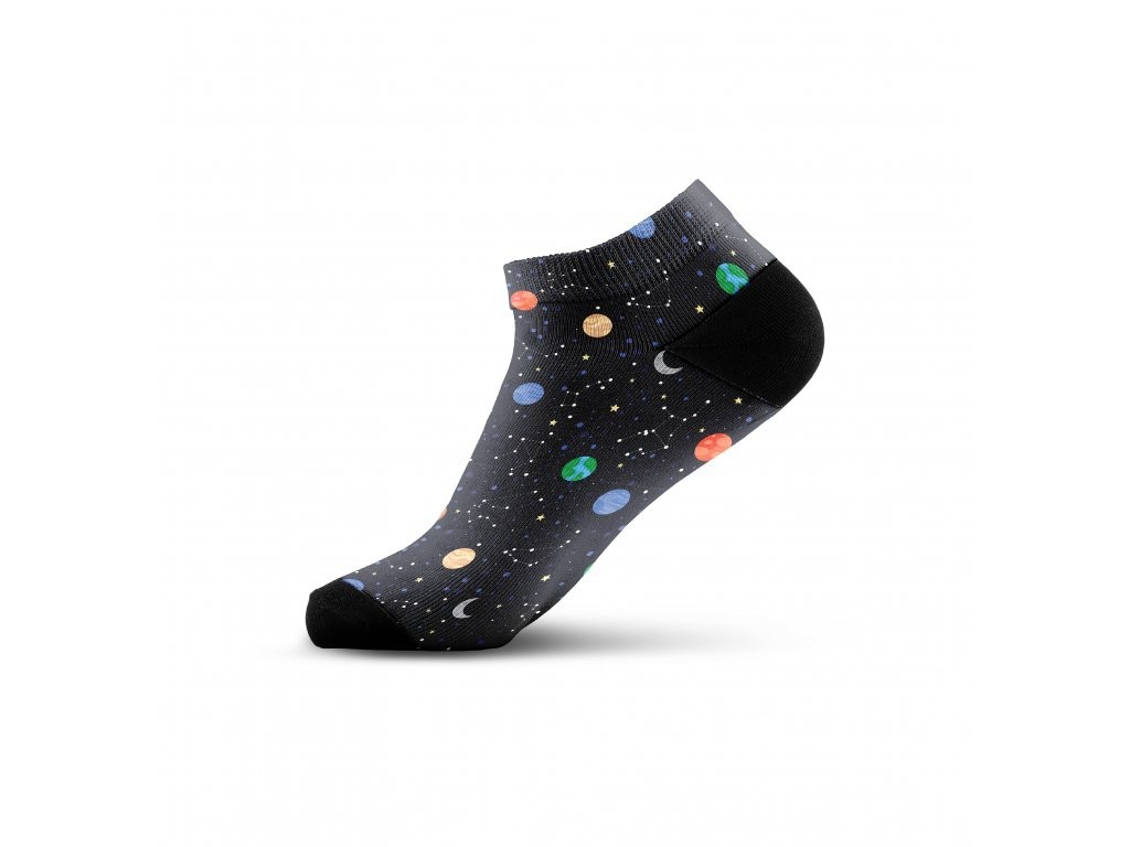 NIGHT SKY - K potištěné kotníkové veselé ponožky Walkee