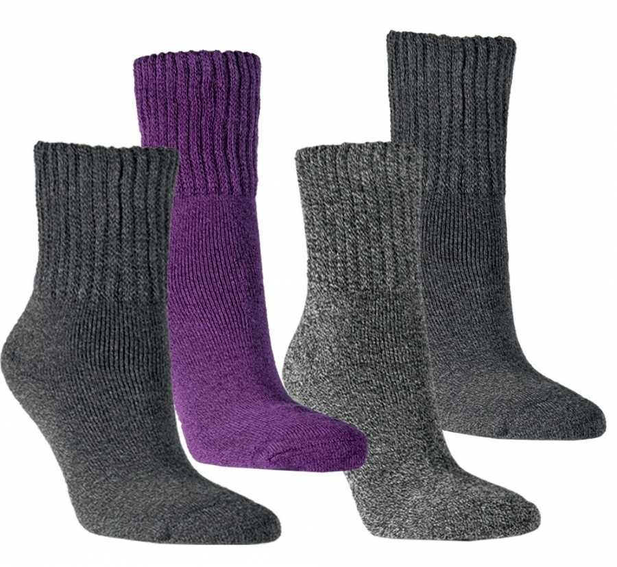 Dámské melírované teplé froté zdravotní ponožky RS